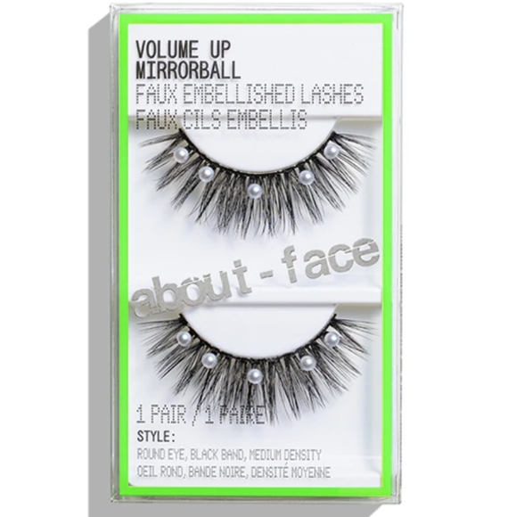 About-Face Volume Up Mirrorball faux pearl embellished high volume lashes - Picture 1 of 9